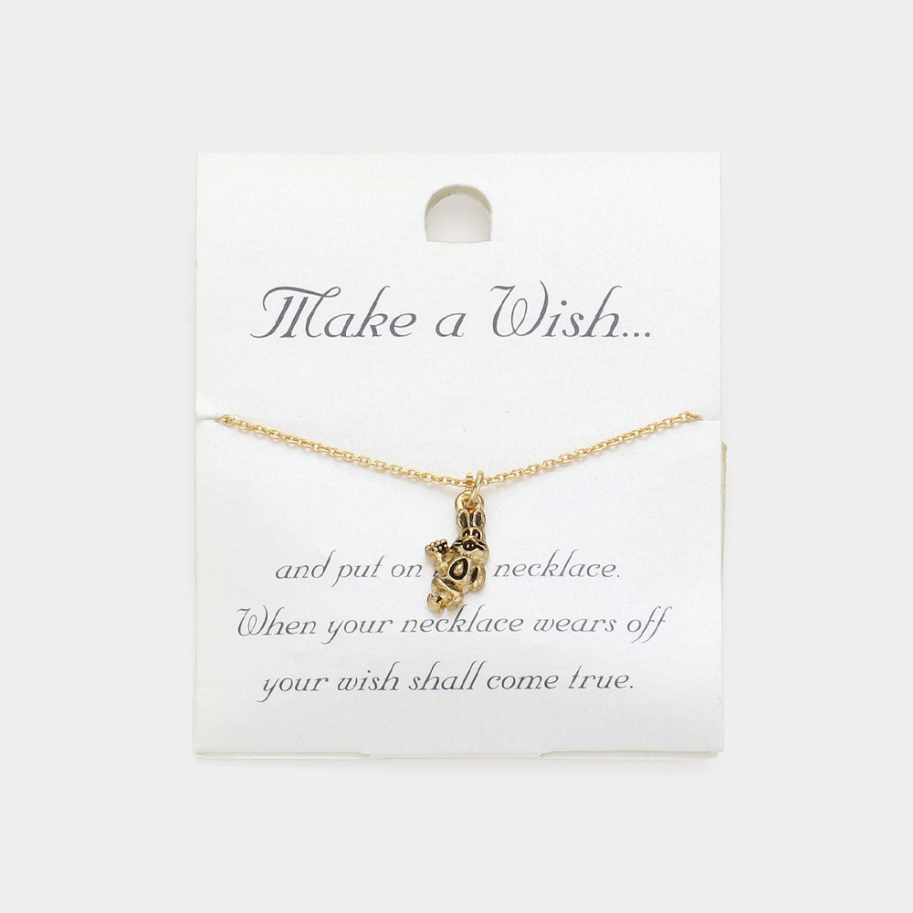 Metal Rabbit Pendant Necklace